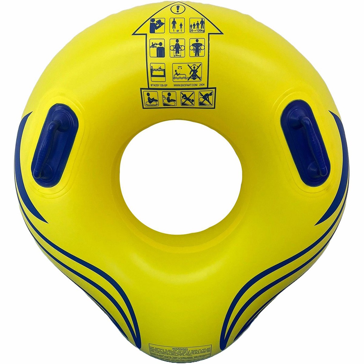 Pear-shaped water park single tube 48 inches yellow